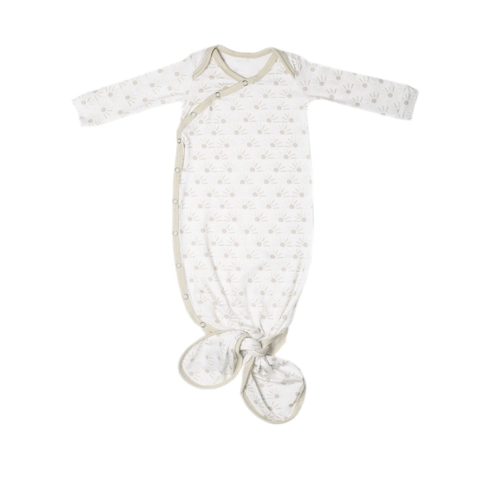 Copper Pearl Knotted Newborn Gown - Shine Pattern